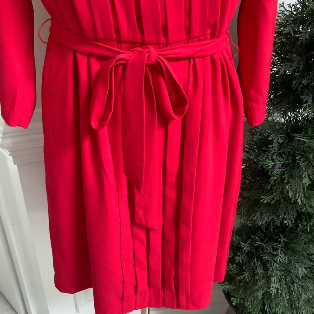 Talbots Red Belted Dress - Picture 3 of 7